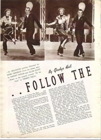 LAMINA 32167: Escenas de Follow the Fleet con Astaire y Rogers