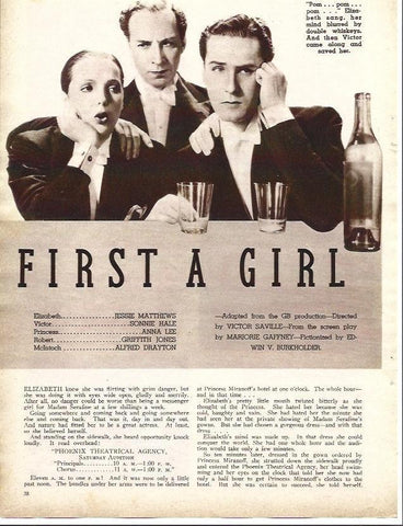 LAMINA 32171: Reparto de First a girl