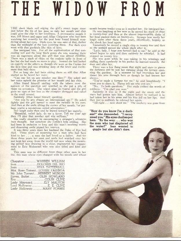 LAMINA 32173: Dolores del Rio en The Widow from Montecarlo