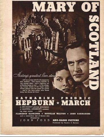 LAMINA 32214: Cartel de Mary of Scotland con Katherine Hepburn
