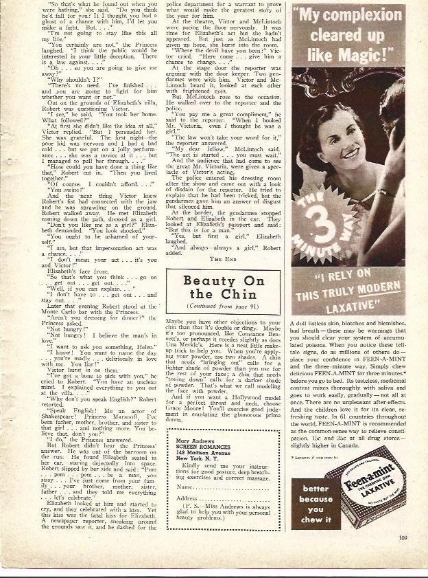 LAMINA 32204: Publicidad de Laxative Feen a mint