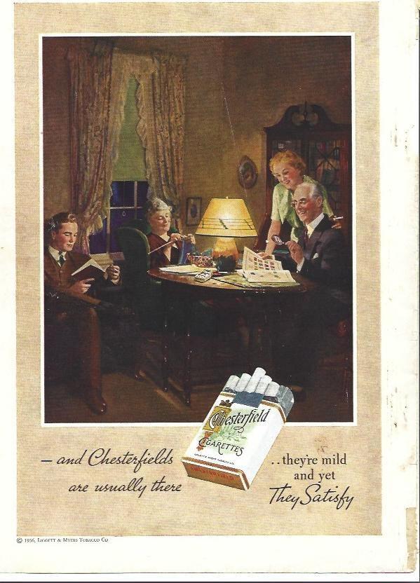 LAMINA 32207: Chesterfield, publicidad en contraportada