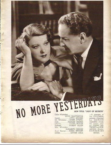 LAMINA 32182: Protagonistas de No more yesterdays