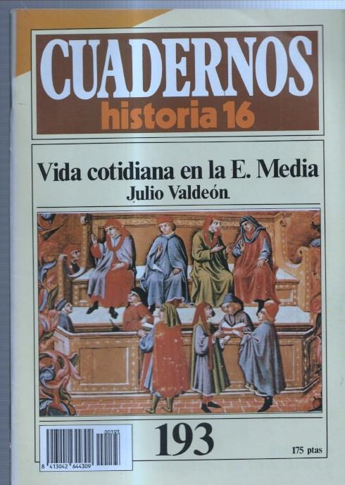 Revista Cuadernos Historia 16 numero 193: Vida cotidiana en la edad media 