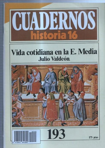 Revista Cuadernos Historia 16 numero 193: Vida cotidiana en la edad media 