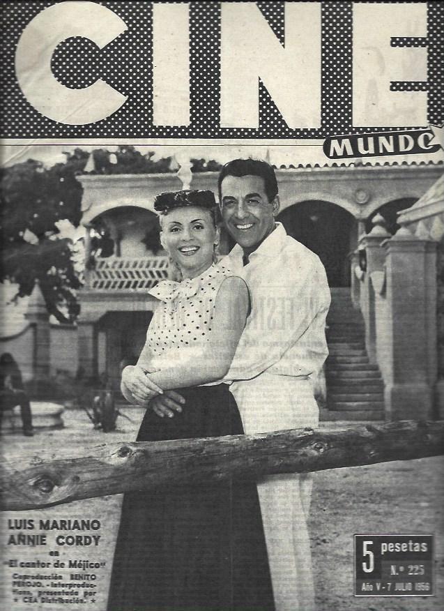 LAMINA 32603: Luis Mariano y Annie Cordy en portada 