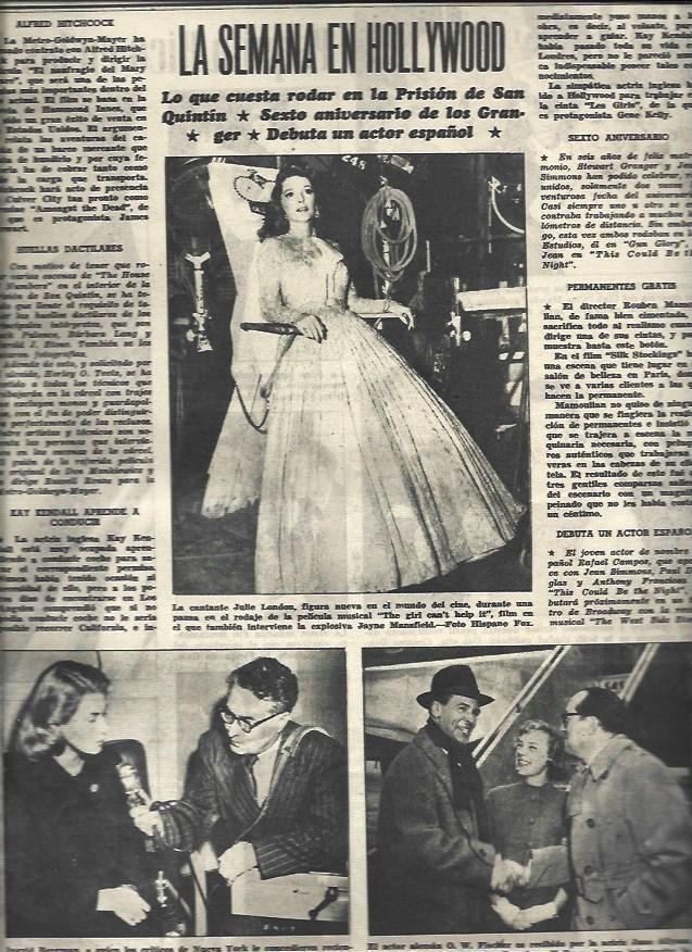 LAMINA 32980: Julie London, Ingrid Bergman y June Allyson