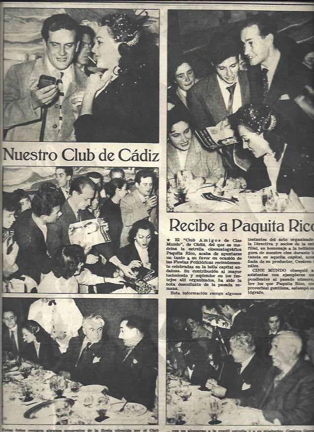 LAMINA 32982: Paquita Rico en el Club de Cadiz