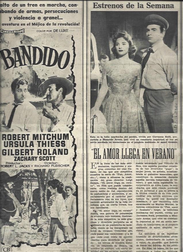 LAMINA 32990: Estreno de El amor llega en verano y anuncio de Bandido