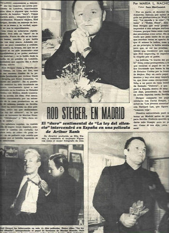LAMINA 32965: Rod Steiger en Madrid