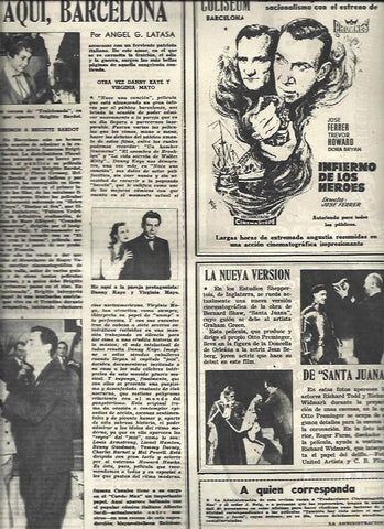 LAMINA 32970: Brigitte Bardot, Virginia Mayo y Danny Kaye