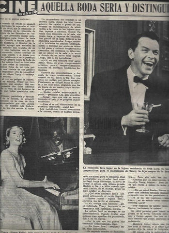 LAMINA 33013: Grace Kelly y Frank Sinatra