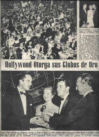 LAMINA 33019: Martha Hyer en los Globos de Oro 1956-57