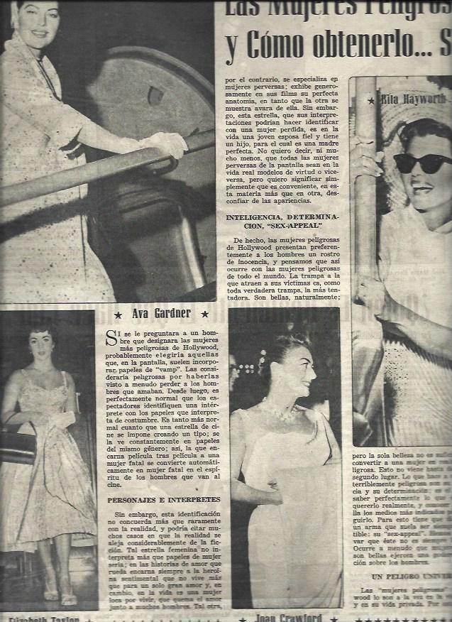 LAMINA 32998: Ava Gardner, Liz Taylor, Joan Crawford  y Rita Hayworth