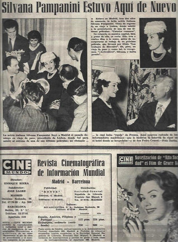 LAMINA 33006: Silvana Pampanini en Madrid