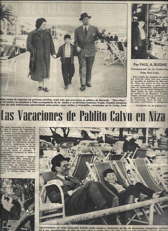 LAMINA 33007: Pablito Calvo en Niza
