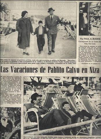 LAMINA 33007: Pablito Calvo en Niza