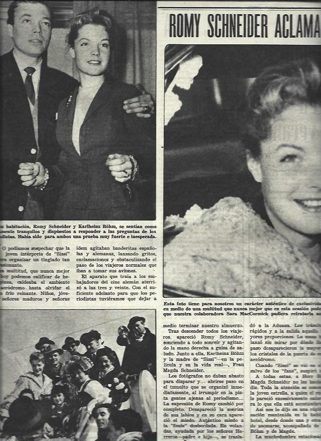 LAMINA 32915: Romy Scheider a su llegada a Madrid