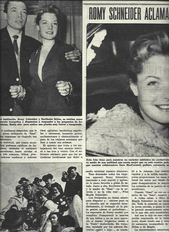 LAMINA 32915: Romy Scheider a su llegada a Madrid