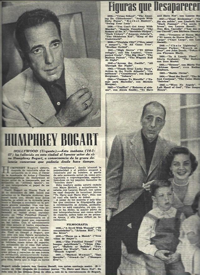 LAMINA 32912: Muerte de Humphrey Bogart