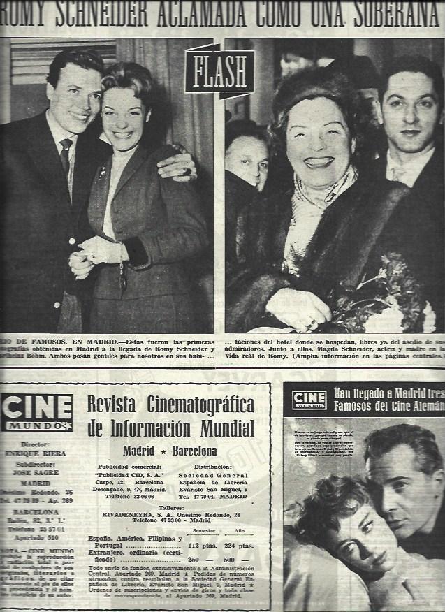 LAMINA 32911: Romy Schneider en Madrid