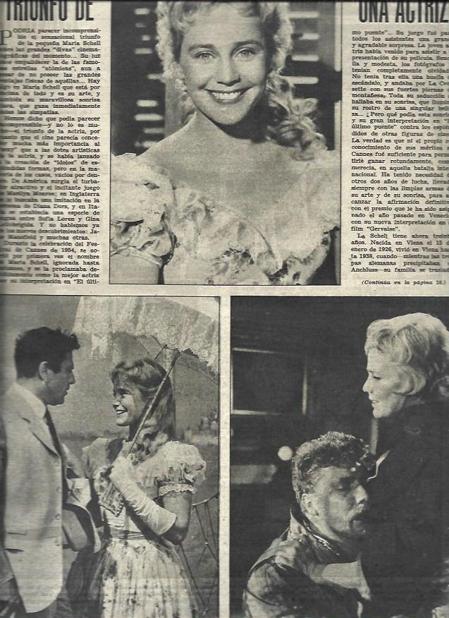 LAMINA 32903: Maria Schell en diferentes escenas