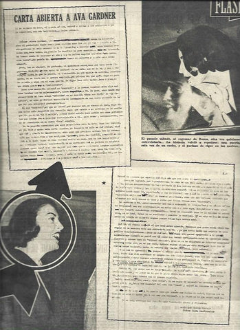 LAMINA 32900: Carta abierta a Ava Gardner