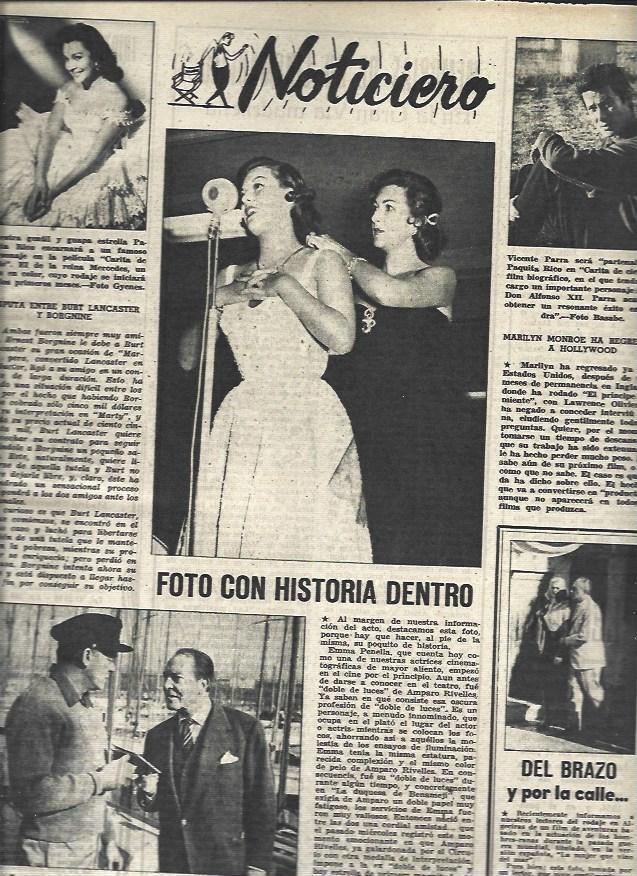 LAMINA 32896: Paquita Rico, Emma Penella y rodaje en Barcelona de Atacando el peligro