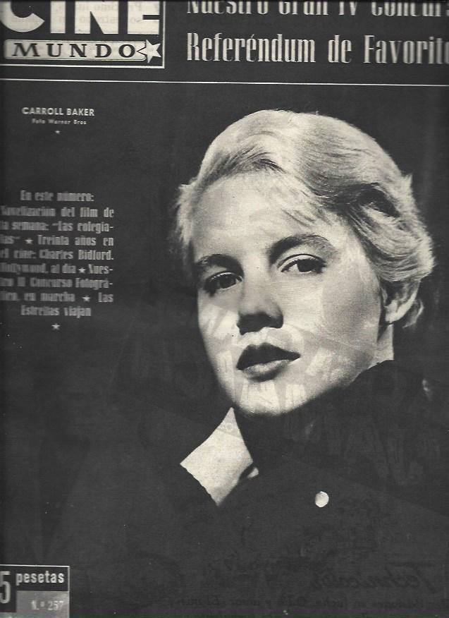 LAMINA 32951: Carroll Baker en portada