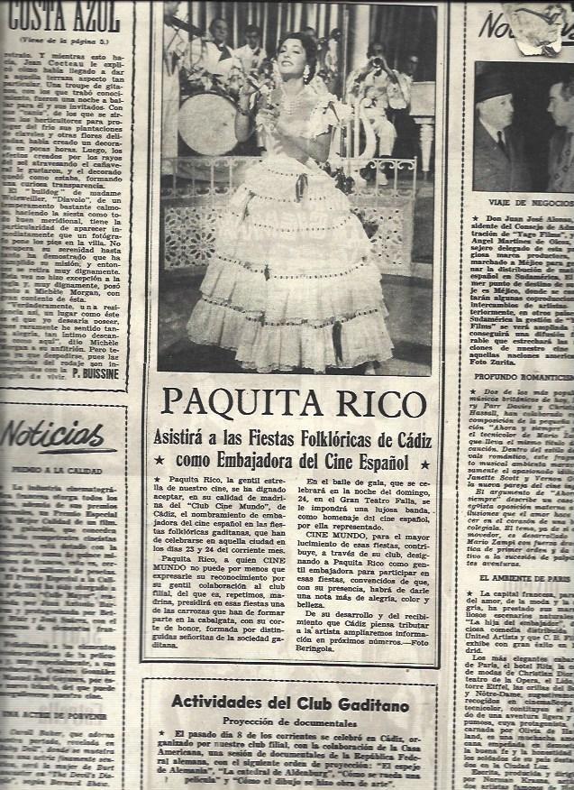 LAMINA 32955: Paquita Rico en una actuacion
