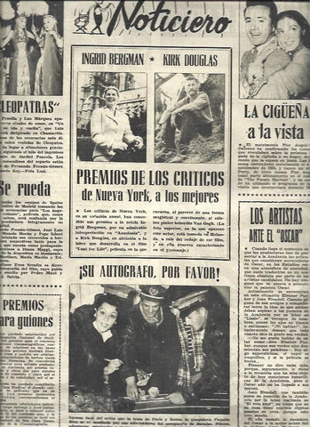 LAMINA 32927: Kirk Douglas e Ingrid Bergman