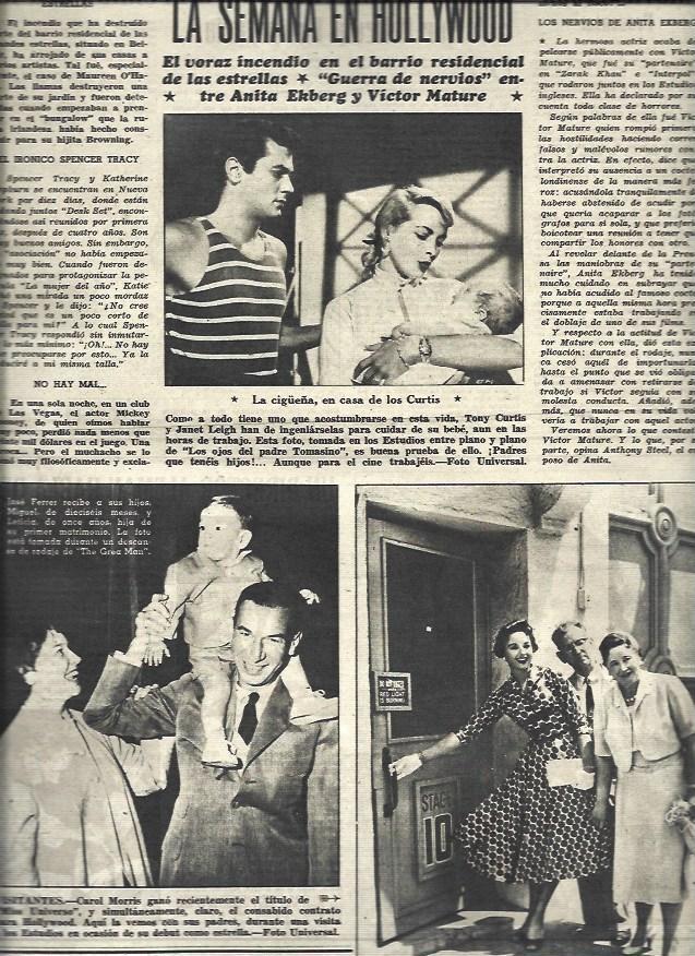 LAMINA 32928: Tony Curtis con su familia