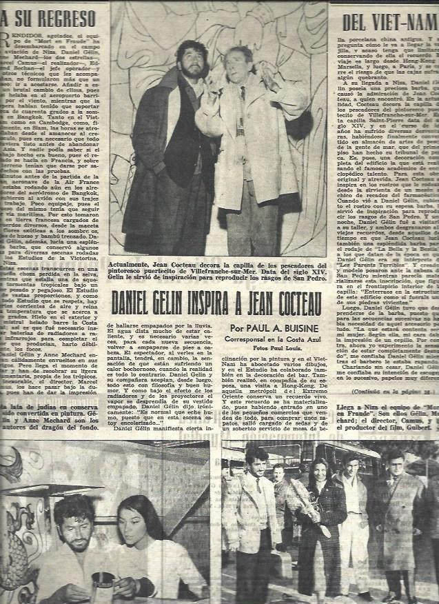 LAMINA 33029: Jean Cocteau y Daniel Gelin