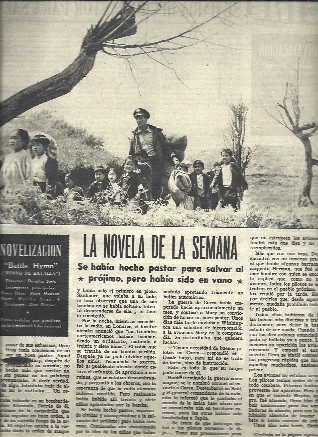 LAMINA 33127: Escena de Himno de Batalla con Rock Hudson
