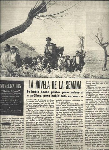 LAMINA 33127: Escena de Himno de Batalla con Rock Hudson