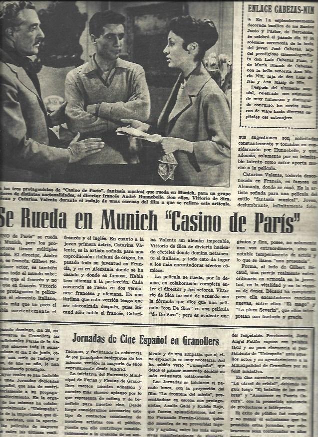 LAMINA 33124: Rodaje de Casino de Paris