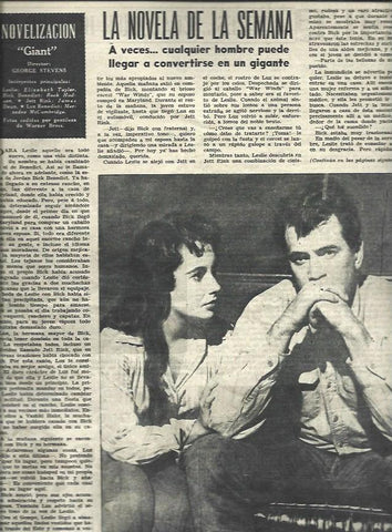 LAMINA 33104: Rock Hudson y Elisabeth Taylor en Gigante