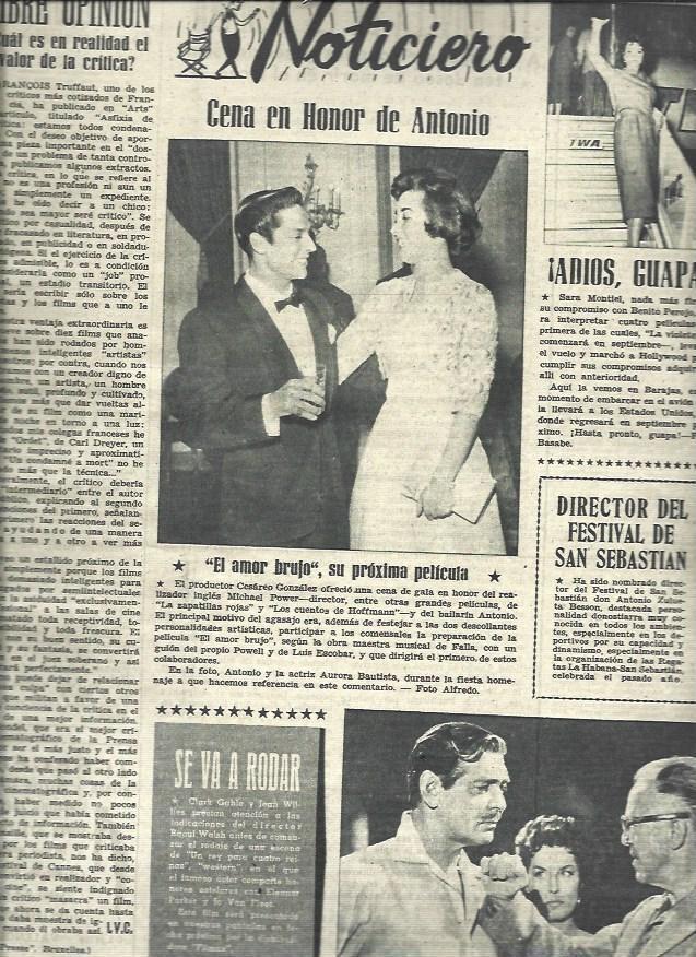 LAMINA 33159: El bailarin Antonio y Aurora Bautista