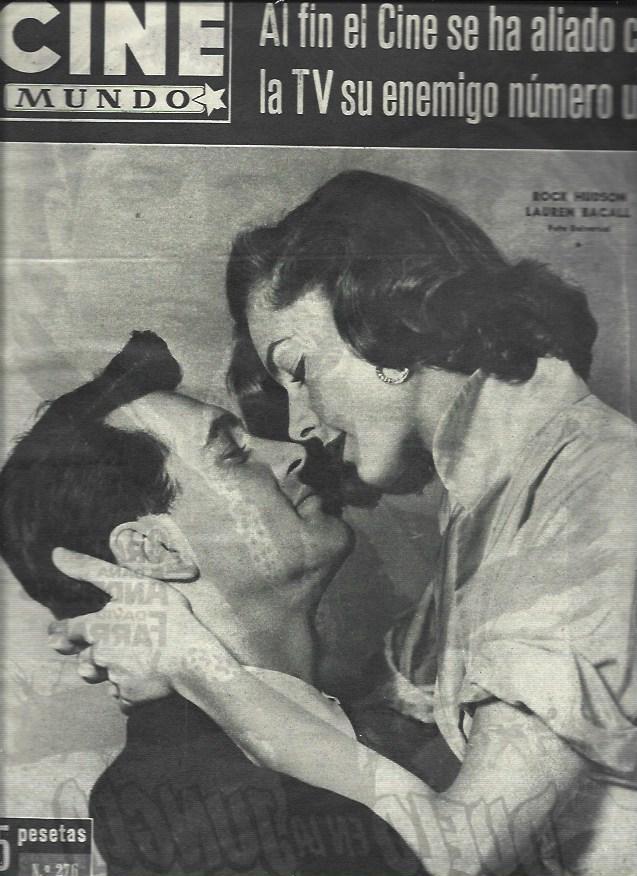 LAMINA 33161: Rock Hudson y Lauren Bacall en portada