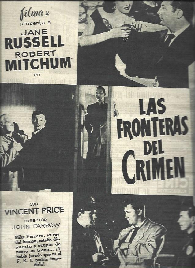 LAMINA 33162: Anuncio de Las Fronteras del Crimen
