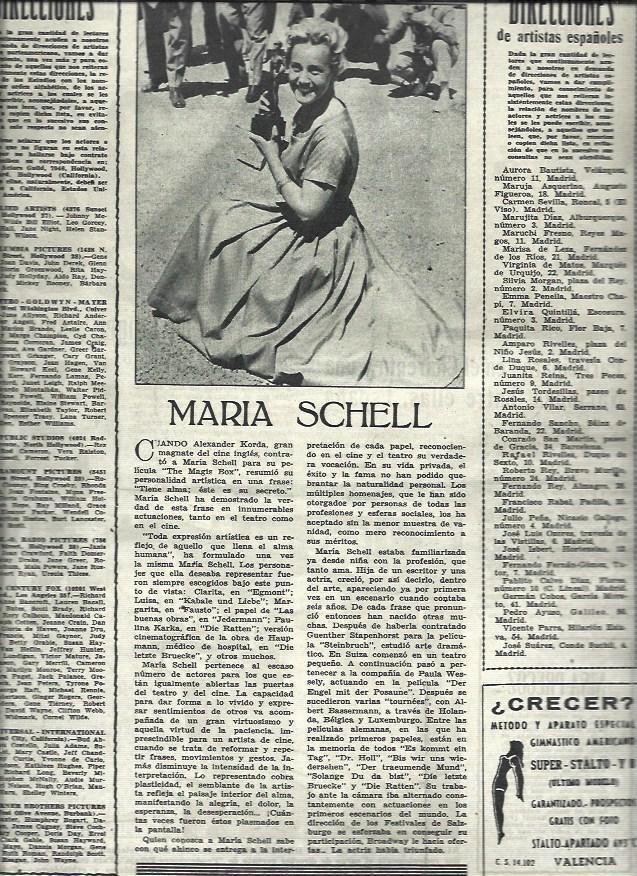 LAMINA 33139: Maria Schell