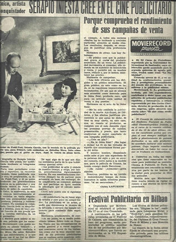 LAMINA 33146: Iniesta Garcia en rodaje de anuncio publicitario