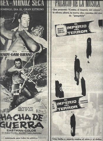 LAMINA 33060: Anuncio de Hacha de Guerra y El Imperio del Terror