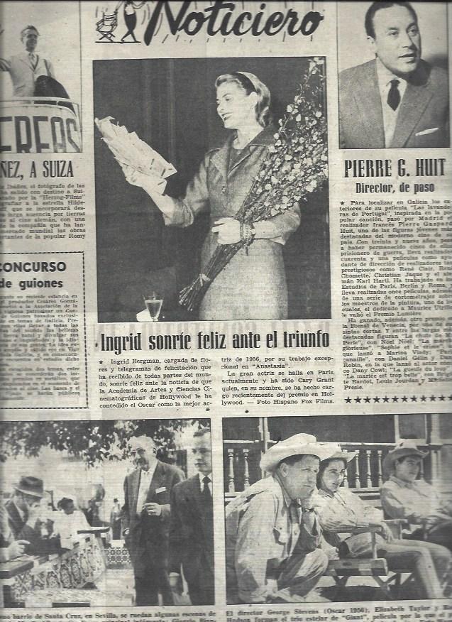 LAMINA 33047: Ingrid Bergman y Pierre G. Huit