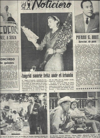 LAMINA 33047: Ingrid Bergman y Pierre G. Huit