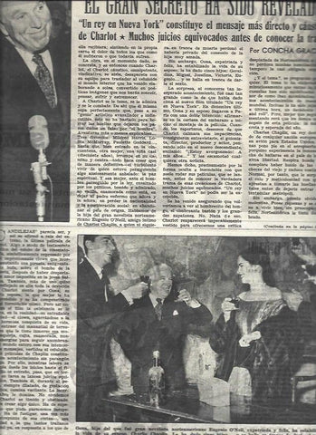 LAMINA 33031: Charles Chaplin y su hija Oona