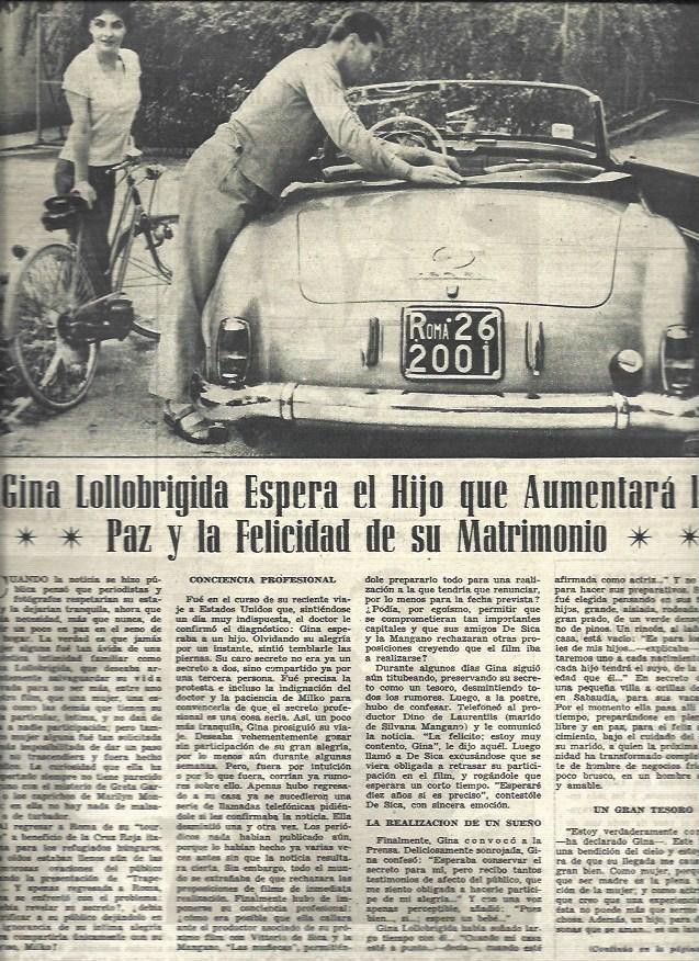 LAMINA 33035: Gina Lollobrigida espera un hijo