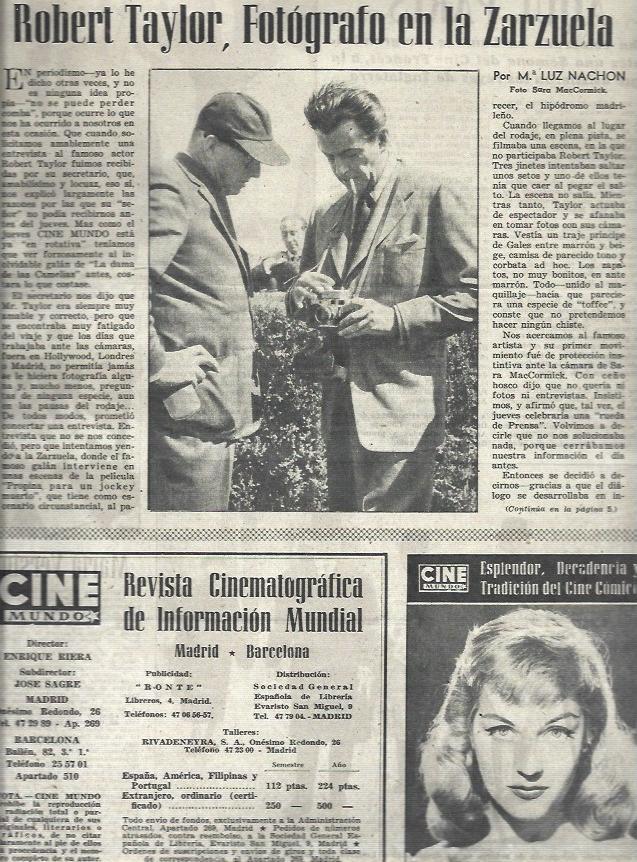 LAMINA 33041: Robert Taylor en La Zarzuela