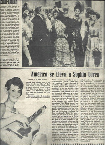 LAMINA 33044: Escena de French Cancan y Sofia Loren