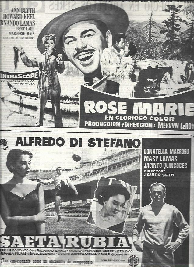 LAMINA 32704: Anuncio de Rose Marie y de Saeta rubia